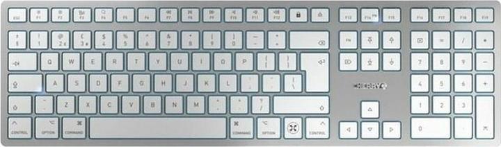 Immagine prodotto CHERRY KW 9100 Slim per Mac tastiera wireless layout US bianco-argento (Ing. Int., Senza fili)