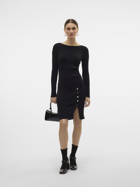 Image du produit Vero Moda VMABA BUTTON LS BOATNECK DRESS GA EXC Robe en maille (XL)