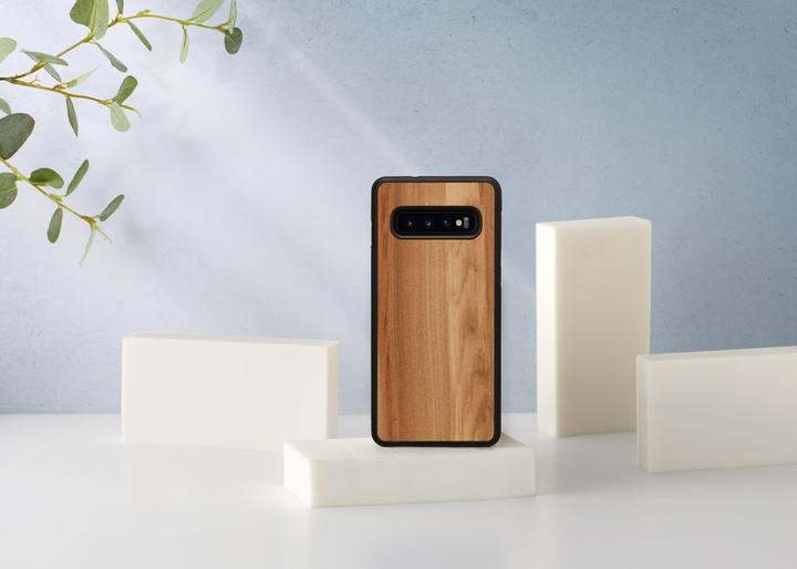 Productafbeelding Man.Wand &WOOD SmartPhone hoesje Galaxy S10 cappuccino juodas (Samsung Galaxy S10)