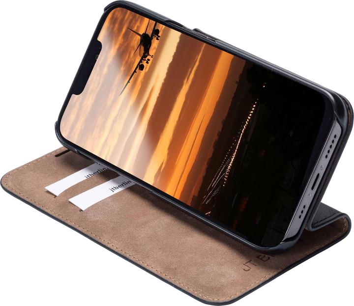 Produktbild JT Berlin Echtleder BookCase Tegel (Apple iPhone 16)