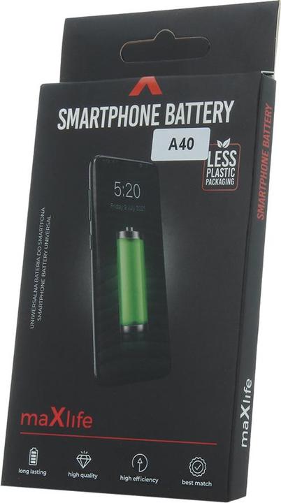 Actual product image Maxlife battery for Samsung Galaxy A40 A405 EB-BA405ABE 3100mAh