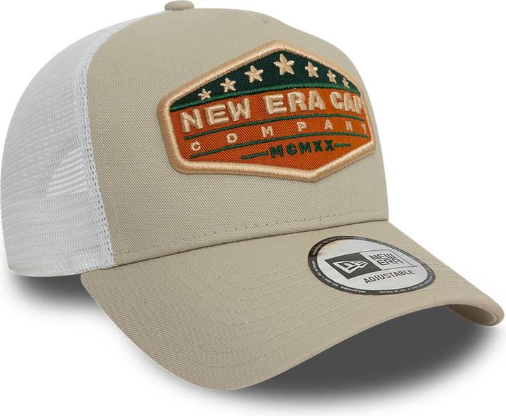 Immagine prodotto New Era Cappello trucker a rete A-Frame - Vintage Brand Beige (Taglia unica)