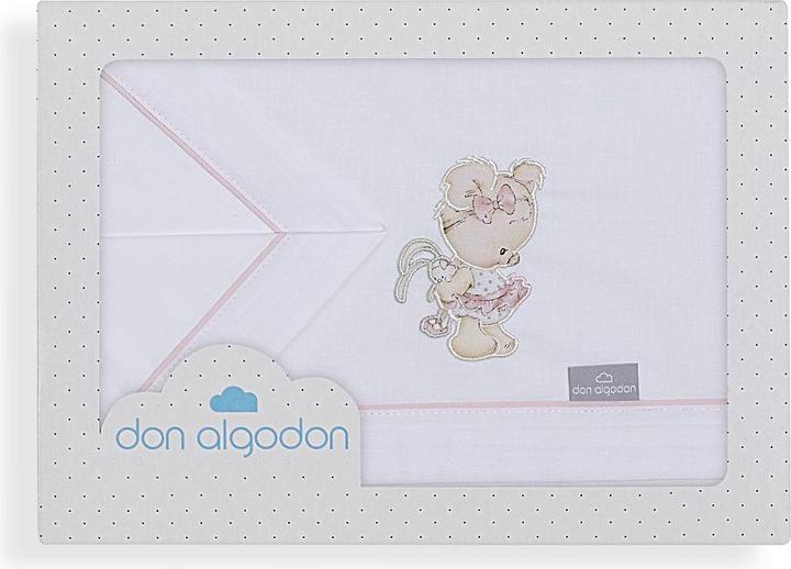 Produktbild Don Algodon 3STK BETTW. KINDERWAGEN(LAKEN106X72+SPANNB80X40X7+KISSEN38X25)-BAUMW.--W/ROSA