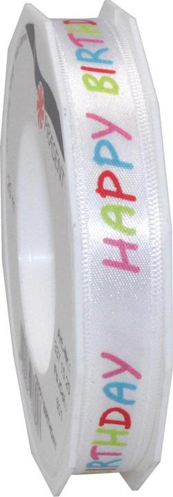 Image du produit Pattberg Ruban cadeau Happy Birthday 1.5 cm x 20 m, Multicolore (Ruban, 1 x)