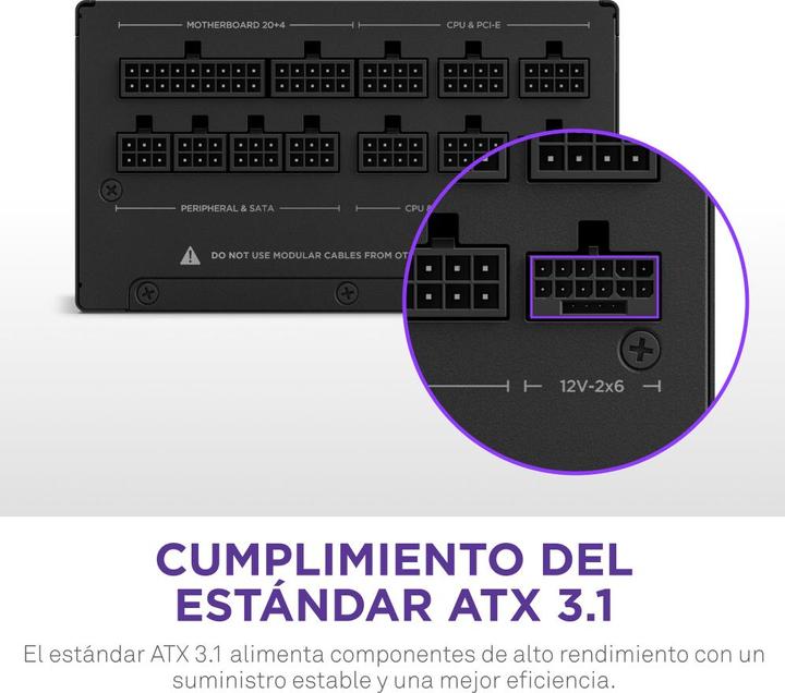 Actual product image NZXT ATX 3.1 1000 Watt 80 Plus Gold Mod (1000 W)