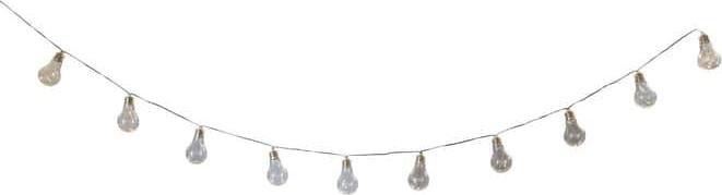 MICA Living 10er Solar LED Party-Lichterkette - warm weiss - aus Kunststoff - ca. 380 cm (3.80 m)