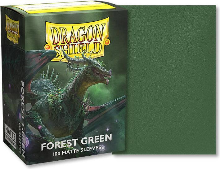Image du produit Arcane Tinman Sleeves Matte Dragon Shield (100) - Forest Green (63X88mm)