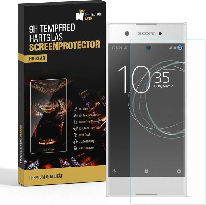 Produktbild Protectorking 1x echtes Tempered 9H Panzerhartglas 3D KLAR (1 Stück, Xperia XA1 Plus)