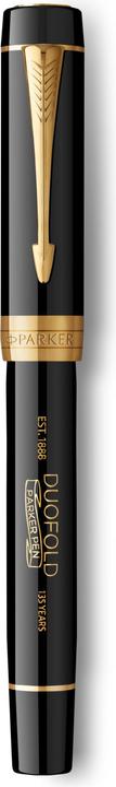 Actual product image Parker Pen PARKER fountain pen Duofold 135 special ed. black/gold nib 18k F gift box (Gold)