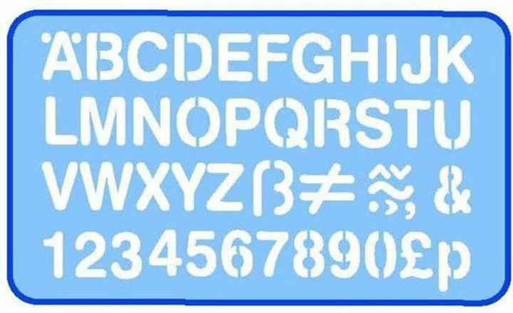 Helix Schriftschablone 30mm Schrifthöhe
