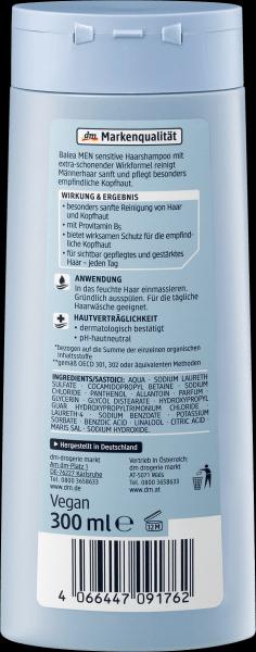Actual product image dm Balea MEN Shampoo Sensitive (300 ml, Liquid shampoo)