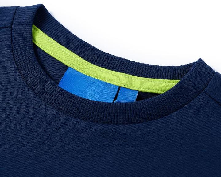 Immagine prodotto VidaXL Camicia da bambino a maniche lunghe blu navy 104,Materiale: 100 (104)