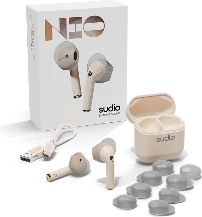 Actual product image Sudio Nio Headset Stereo (TWS) In-ear Calls/Music Bluetooth Sand (20 h, Wireless)