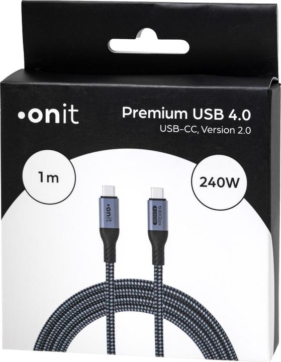 Image du produit Onit USB4-Kabel v2.0 Premium USB C - USB C (1 m, USB 4.0, 240 W)
