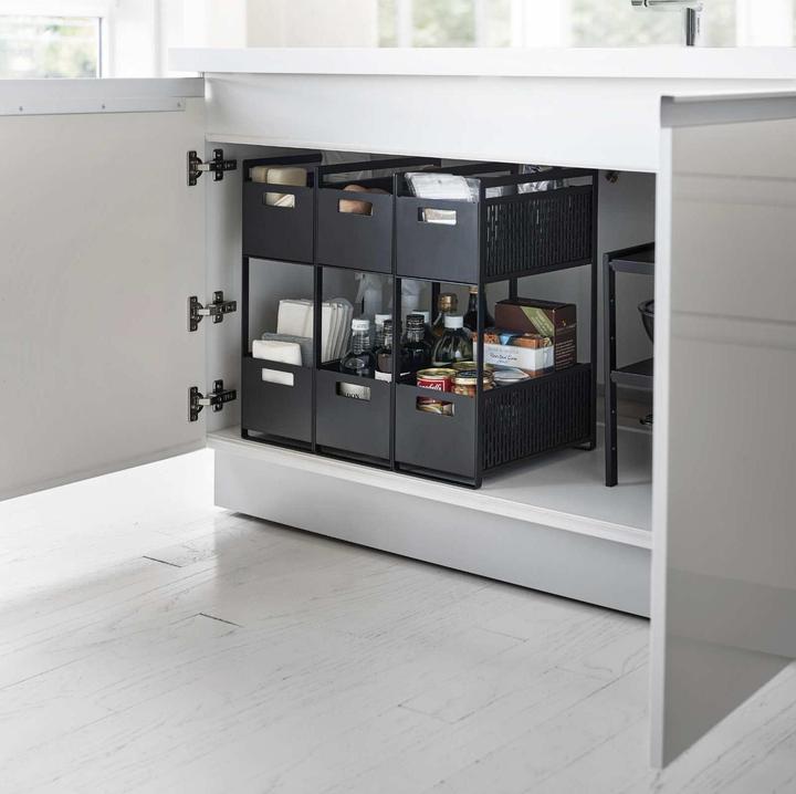 Actual product image Yamazaki Storage baskets with stand TOWER (1 x)