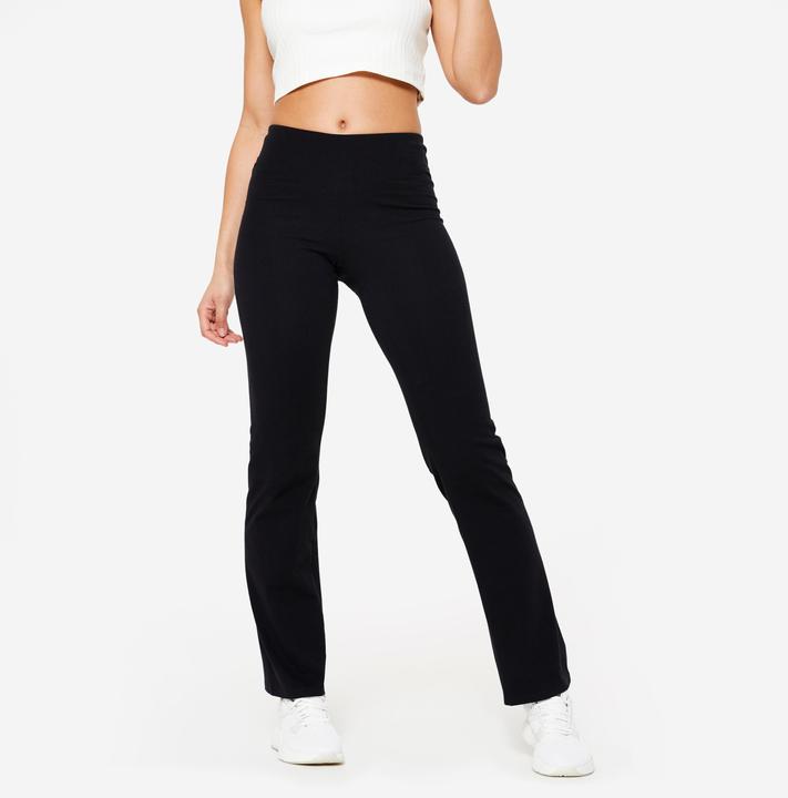 Produktbild Domyos Leggings Damen ausgestelltes Bein - schwarz (W26/L30)