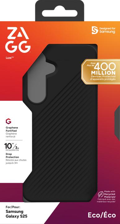 Produktbild Zagg Luxe Graphen Back Cover Schwarz Samsung Galaxy S25 (Samsung Galaxy S25)