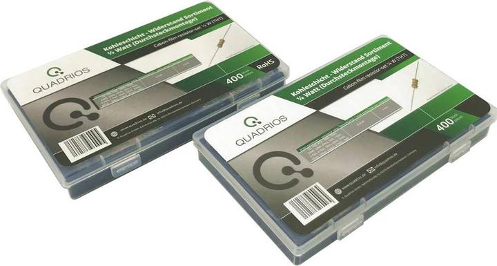 Produktbild Quadrios Kohleschicht-Widerstands-Set - 800 tlg. (400 St. 0.25W / 400 St. 0.5W)