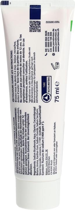 Image du produit Parodontax Extra Fresh dentifrice 1400PPM pâte (75 ml)