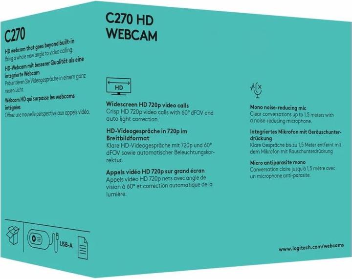 Actual product image Logitech C270 (0.90 Mpx)