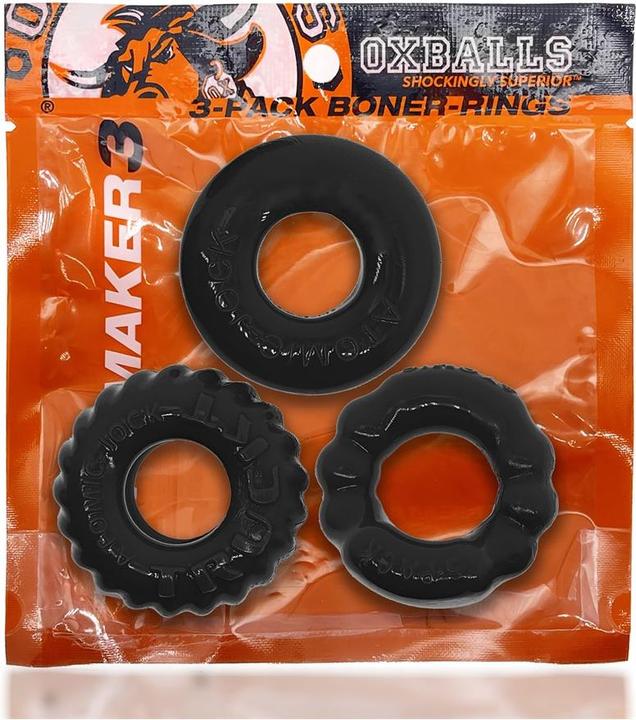 Actual product image Oxballs Bonemaker - 3-pack Boner Cockring Kit