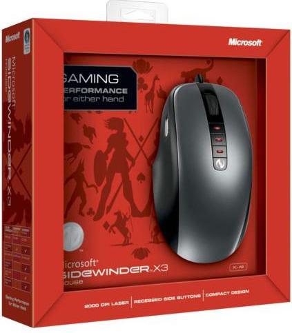 Actual product image Microsoft SideWinder X3 Gaming Mouse (Cable)