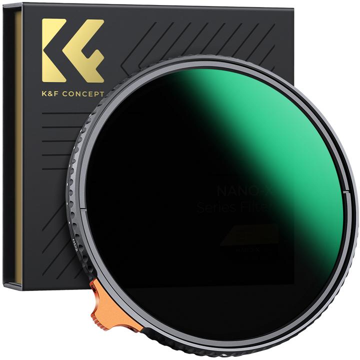 Image du produit K&F Concept Filtre pour objectif 55MM ND2-ND400 variable (1-9 Stops) 28 couches vertes multicouches HD