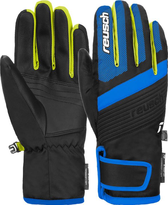 Safety yellow, Black, Brilliant Blue