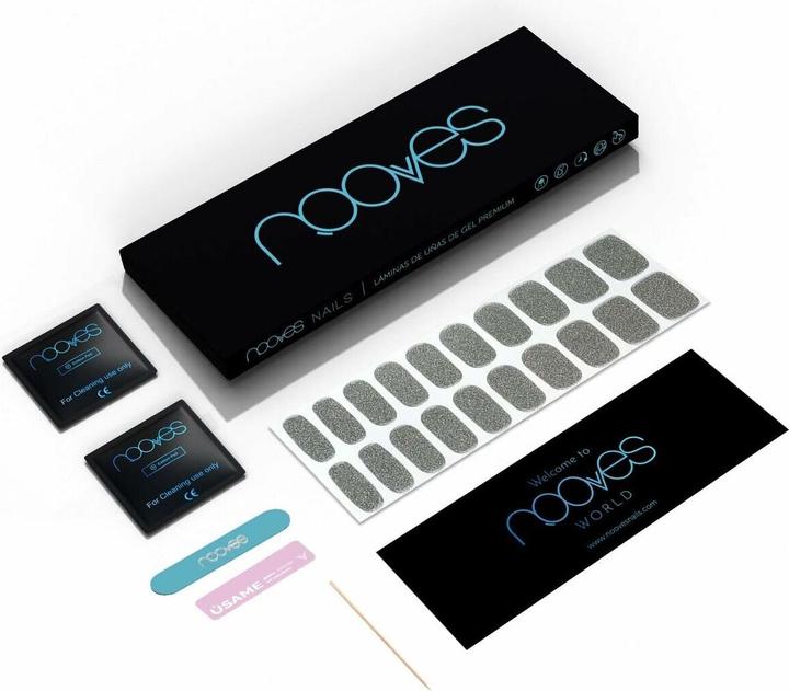 Immagine prodotto Nooves NAILS Premium Gel Foils precaricati Dazzling Diva Metallic Strisce di gel semi polimerizzato per (Unghie artificiali, Glitter - Metallizzato)