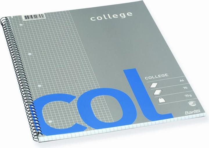 Produktbild Bantex Col, Abbildung, Blau, Grau, A4+, 70 Blätter, Halbglänzend, Kariertes Papier