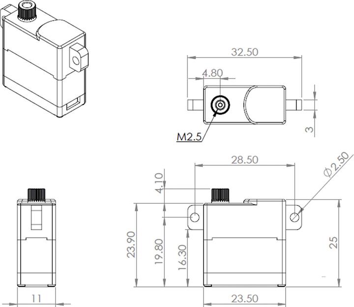 Productafbeelding Mks HV6150 Digitale Servo "Vleugelservo" F3X/F5X...
