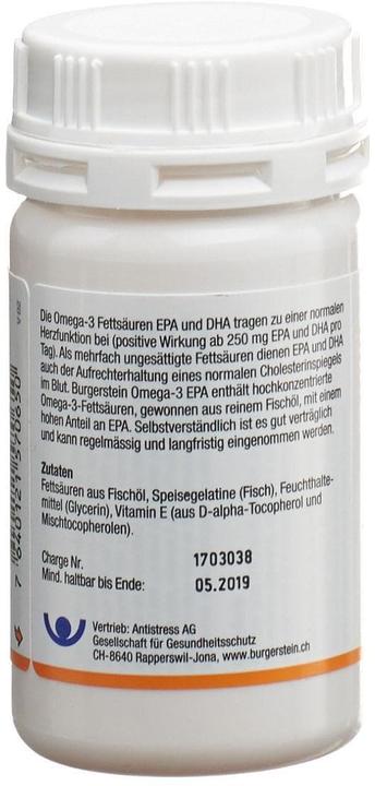 Nährwerte und Zutaten Burgerstein Omega-3 EPA (50 Stück, Kapseln, 50 g)