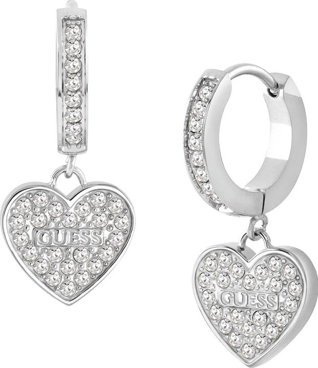 Actual product image Guess Huggie Me Shiny Steel Earrings JUBE03136JWRHT/U (Stainless steel)