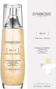 Actual product image Symbiosis White Peony + Peelmoist) Enlightening & Exfoliating Cleansing Gel (Cleaning cloths, 100 ml)