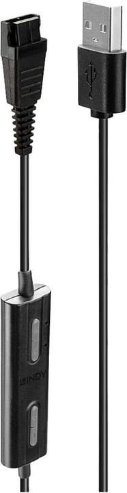 Produktbild Lindy USB-Headset-Adapter Typ A auf Schnellkupplung Zur Verwendung mit Headsets der Marke Jabra, Typ QD