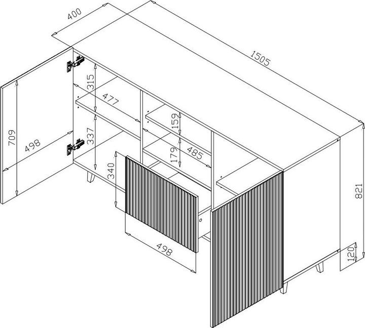 Produktbild Cama Kommode PAFOS (150 x 42 x 82 cm)