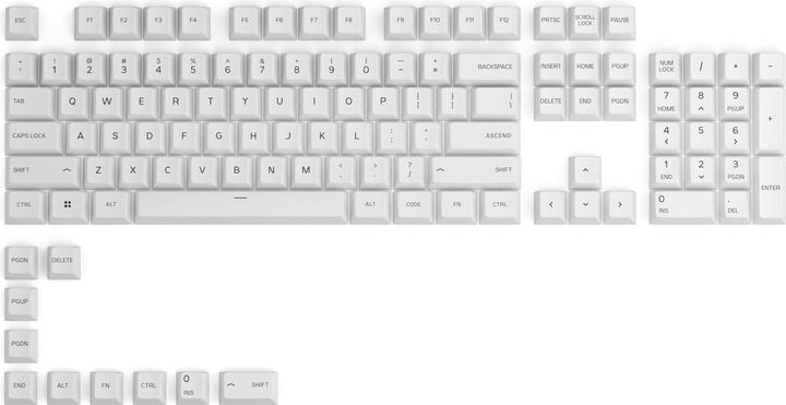 Produktbild Glorious PC Gaming Race GPBT Keycaps - 114 PBT Tastenkappen, ANSI, US-Layout