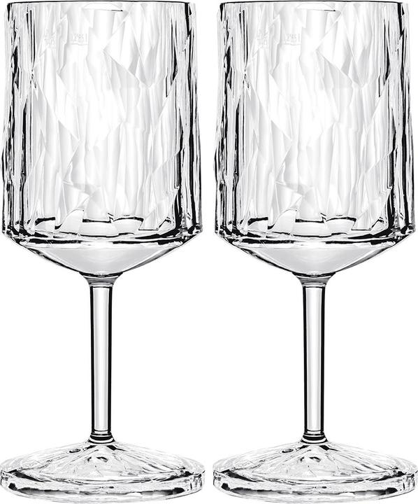 Koziol Bicchiere da vino bianco Superglass (20 cl, 2 Occhiali, Bicchieri da vino bianco)