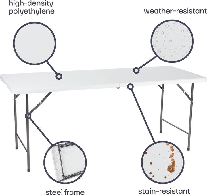 Actual product image Perel Folding table