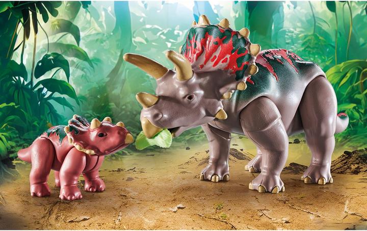 Actual product image Playmobil Triceratops with young animal (71821, Playmobil dinos)