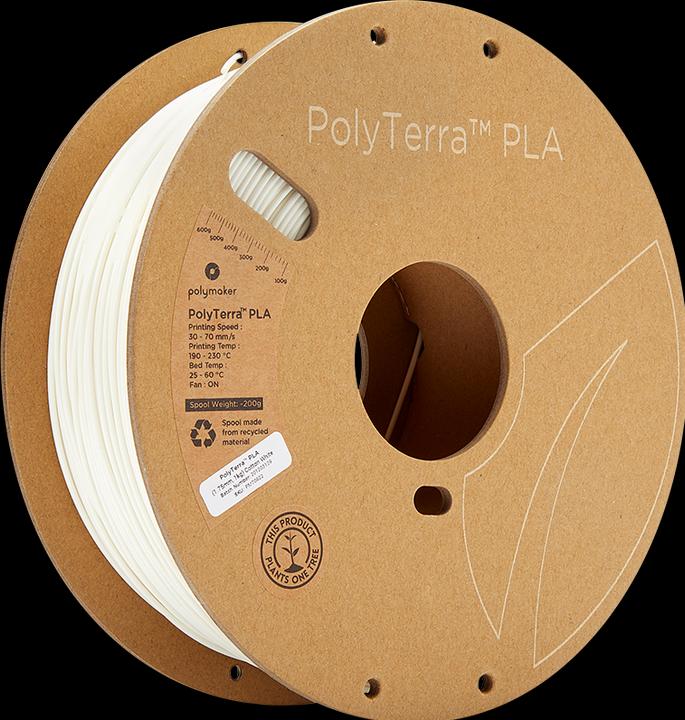 Immagine prodotto Polymaker PolyTerra (PLA, 2.85 mm, 1000 g, Bianco)