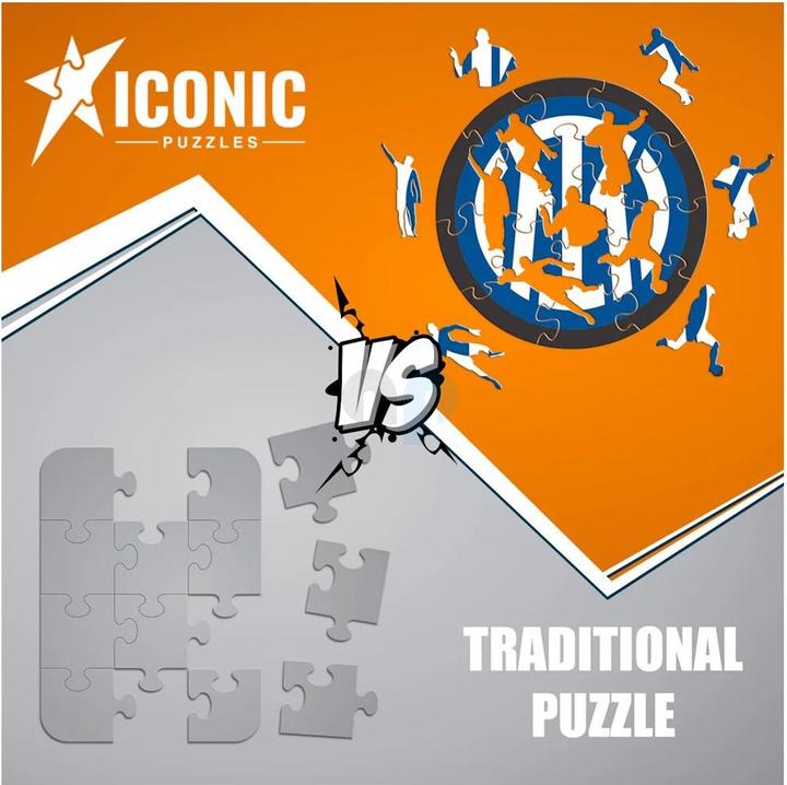 Produktbild Iconic FC Inter Mailand - Logo - Holz Puzzle Grösse M (270 Teile) (270 Teile)