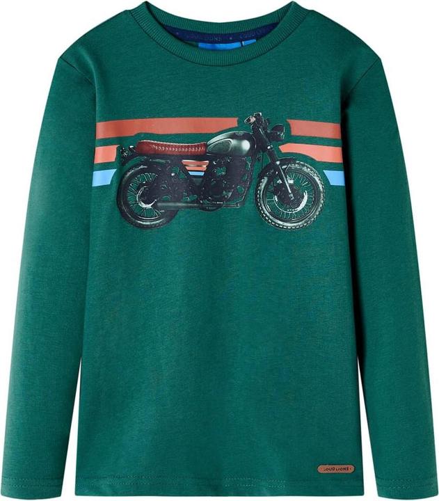 VidaXL Kinder-Langarmshirt Grün 92,Material: 100 % Baumwolle,Farbe (92)