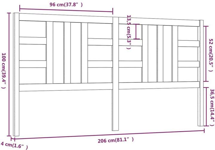 Actual product image VidaXL Lior (206 x 4 x 100 cm)