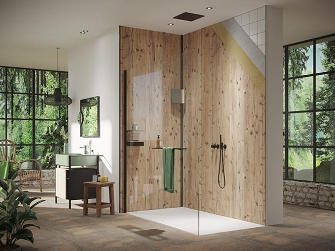 Actual product image Hüppe EasyStyle wall cladding 100x255cm (266 cm, 111 cm, 4 cm)