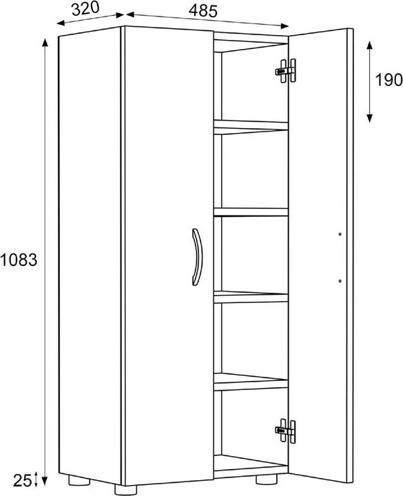 Produktbild VCM Lona (70 x 40 x 184 cm)