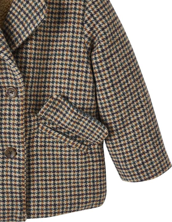 Produktbild Vertbaudet Karierte Mädchen Jacke mit Teddyfleece-Futter, Wattierung Recycling-Polyester (140)