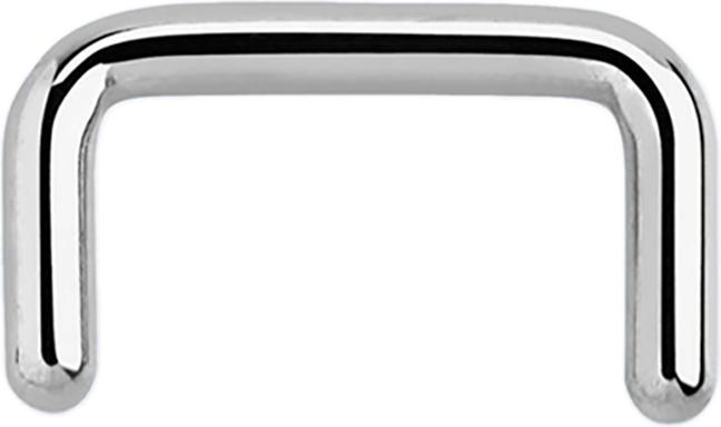 Star Piercing Septum Ring U silber (Chirurgenstahl 316L)