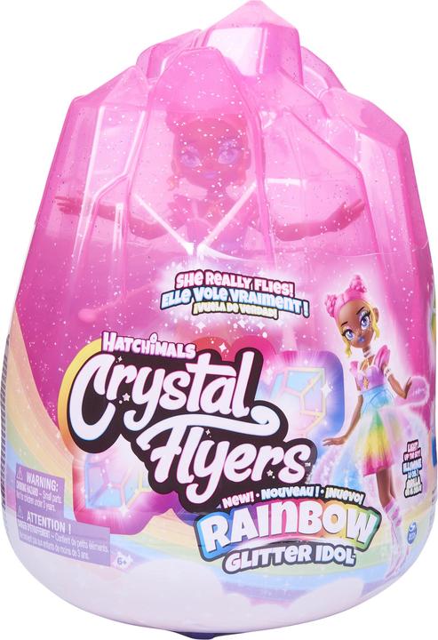 Hatchimals Crystal Flyers Rainbow Glitter - Poupée fée volante scintillante