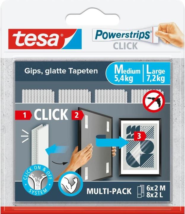 Produktbild tesa Powerstrips Klett-Klebepads (7.20 kg)